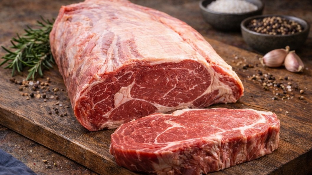 Ribeye hel p� grill