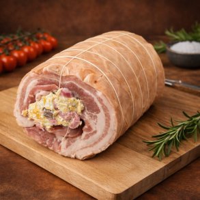 Porchetta m/ fyld <br />Dansk Grisek�d