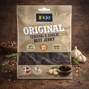 Teriyaki & Garlic Beef Jerky <br />KJ�