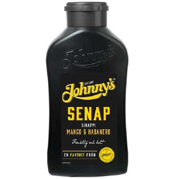 Johnnys Sennep 500 gr. <br />Mango & Habanero 