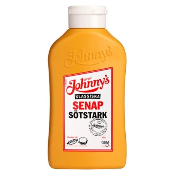 Johnny´s Sennep 500 gr. <br /> Grov Strk 